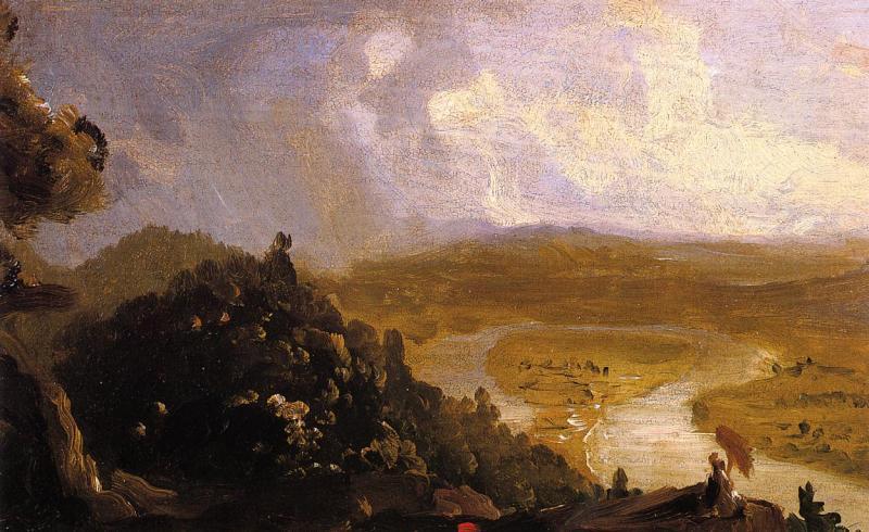 Thomas Cole Sketch for 'View from Mount Holyoke,  Northampton,Massachusetts, after a Thunderstorm oil painting image